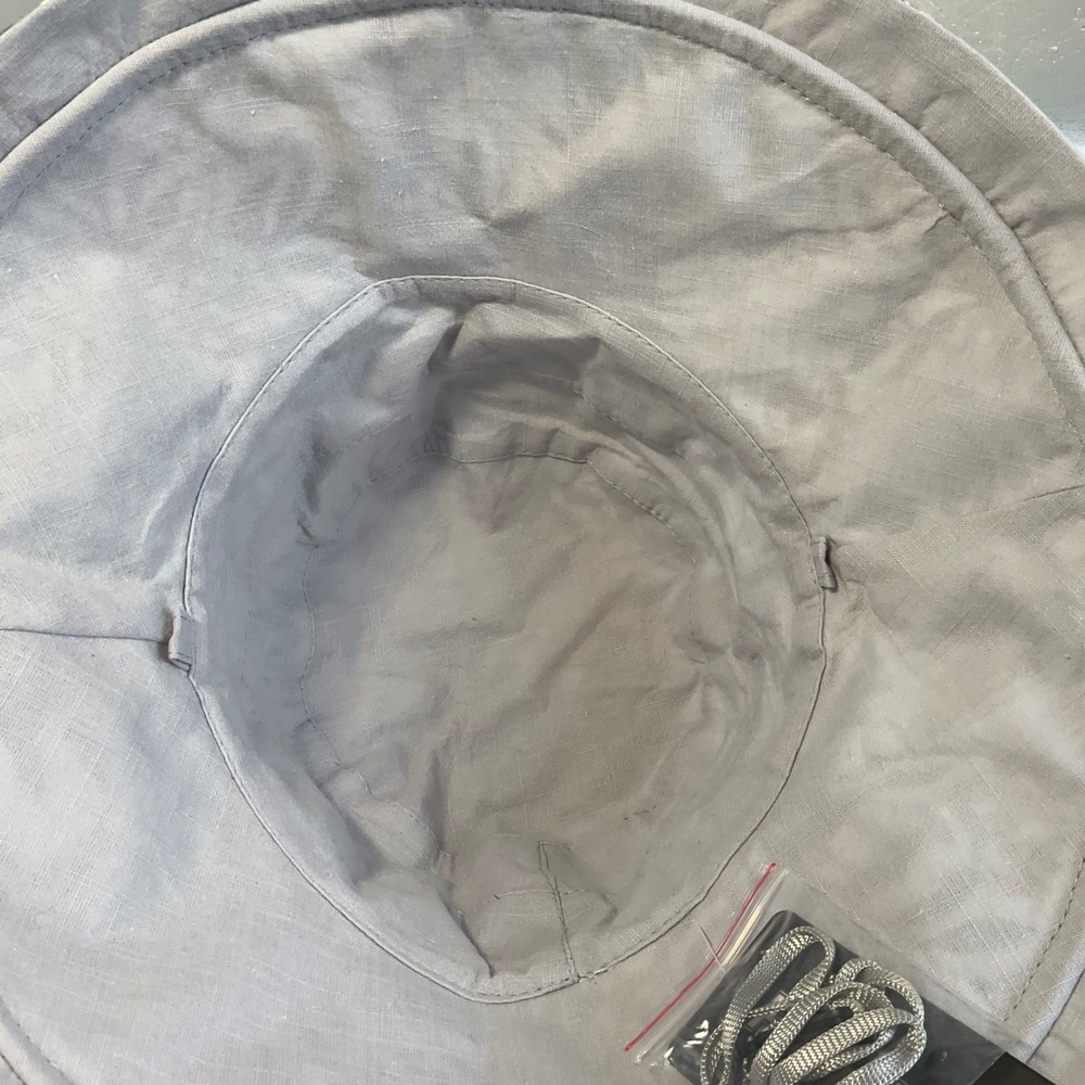 Huanmulan Reversible Bucket Hat Floral Grey White Wide Brim Sun Hat NWT - Picture 7 of 7